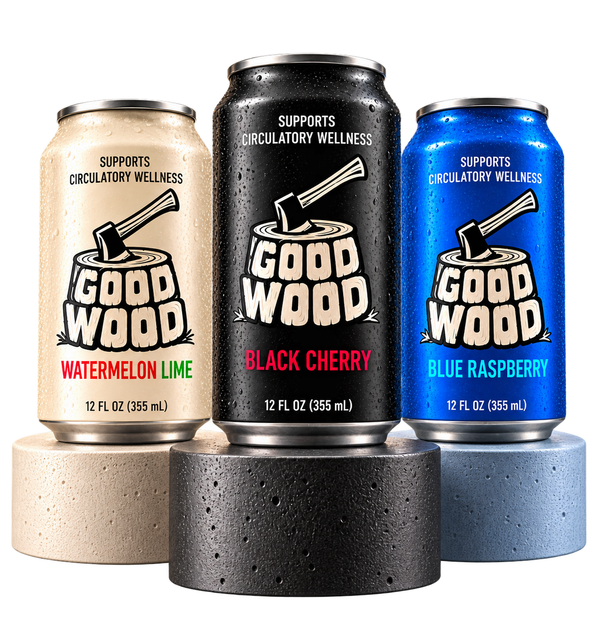 GOOD WOOD functional soda cans